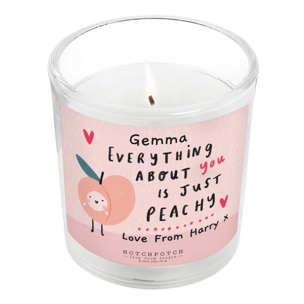 Personalised Hotchpotch Peachy Scented Jar Candle  £10.79
